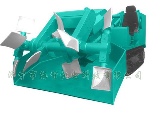 為了提高裝載效率，在取料方面通過滾耙式旋轉(zhuǎn)連續(xù)取料的方式